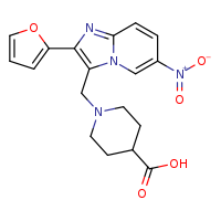 1-{[2-(furan-2-yl)-6-nitroimidazo[1,2-a]pyridin-3-yl]methyl}piperidine-4-carboxylic acid