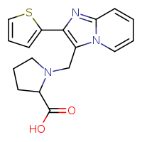 1-{[2-(thiophen-2-yl)imidazo[1,2-a]pyridin-3-yl]methyl}pyrrolidine-2-carboxylic acid