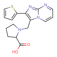 1-{[2-(thiophen-2-yl)imidazo[1,2-a]pyrimidin-3-yl]methyl}pyrrolidine-2-carboxylic acid
