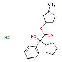 1-methylpyrrolidin-3-yl 2-cyclopentyl-2-hydroxy-2-phenylacetate hydrochloride
