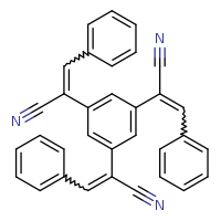 2-[3,5-bis(1-cyano-2-phenyleth-1-en-1-yl)phenyl]-3-phenylprop-2-enenitrile