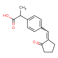 2-{4-[(2-oxocyclopentylidene)methyl]phenyl}propanoic acid