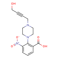 2-[4-(4-hydroxybut-2-yn-1-yl)piperazin-1-yl]-3-nitrobenzoic acid
