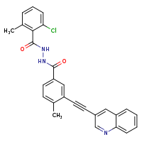 2-chloro-6-methyl-N'-{4-methyl-3-[2-(quinolin-3-yl)ethynyl]benzoyl}benzohydrazide