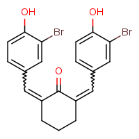 (2E,6E)-2,6-bis[(3-bromo-4-hydroxyphenyl)methylidene]cyclohexan-1-one