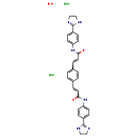 (2E)-N-[4-(4,5-dihydro-1H-imidazol-2-yl)phenyl]-3-{4-[(1E)-2-{[4-(4,5-dihydro-1H-imidazol-2-yl)phenyl]carbamoyl}eth-1-en-1-yl]phenyl}prop-2-enamide hydrate dihydrochloride