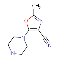 2-methyl-5-(piperazin-1-yl)-1,3-oxazole-4-carbonitrile