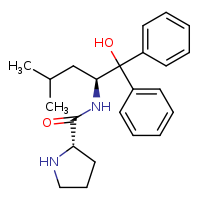 (2S)-N-[(2S)-1-hydroxy-4-methyl-1,1-diphenylpentan-2-yl]pyrrolidine-2-carboxamide