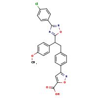 3-(4-{2-[3-(4-chlorophenyl)-1,2,4-oxadiazol-5-yl]-2-(4-methoxyphenyl)ethyl}phenyl)-1,2-oxazole-5-carboxylic acid