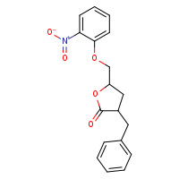 3-benzyl-5-(2-nitrophenoxymethyl)oxolan-2-one