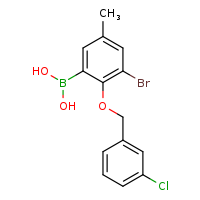 3-bromo-2-[(3-chlorophenyl)methoxy]-5-methylphenylboronic acid