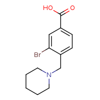 3-bromo-4-(piperidin-1-ylmethyl)benzoic acid