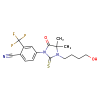 4-[3-(4-hydroxybutyl)-4,4-dimethyl-5-oxo-2-sulfanylideneimidazolidin-1-yl]-2-(trifluoromethyl)benzonitrile