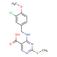 4-{[(3-chloro-4-methoxyphenyl)methyl]amino}-2-(methylsulfanyl)pyrimidine-5-carboxylic acid