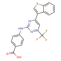 4-{[4-(1-benzothiophen-3-yl)-6-(trifluoromethyl)pyrimidin-2-yl]amino}benzoic acid