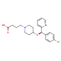 4-{4-[(R)-(4-chlorophenyl)(pyridin-2-yl)methoxy]piperidin-1-yl}butanoic acid