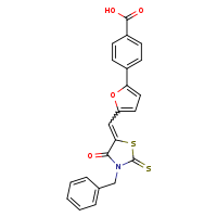 4-{5-[(3-benzyl-4-oxo-2-sulfanylidene-1,3-thiazolidin-5-ylidene)methyl]furan-2-yl}benzoic acid
