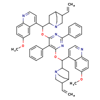 4-({5-ethenyl-1-azabicyclo[2.2.2]octan-2-yl}({[6-({5-ethenyl-1-azabicyclo[2.2.2]octan-2-yl}(6-methoxyquinolin-4-yl)methoxy)-2,5-diphenylpyrimidin-4-yl]oxy})methyl)-6-methoxyquinoline