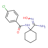 4-chloro-N-[1-(N'-hydroxycarbamimidoyl)cyclohexyl]benzamide