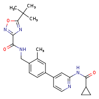 5-tert-butyl-N-{[4-(2-cyclopropaneamidopyridin-4-yl)-2-methylphenyl]methyl}-1,2,4-oxadiazole-3-carboxamide