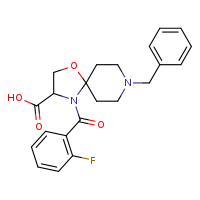 8-benzyl-4-(2-fluorobenzoyl)-1-oxa-4,8-diazaspiro[4.5]decane-3-carboxylic acid