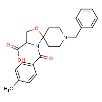 8-benzyl-4-(4-methylbenzoyl)-1-oxa-4,8-diazaspiro[4.5]decane-3-carboxylic acid