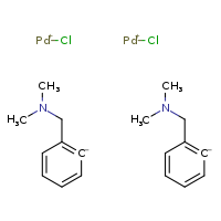bis(2-[(dimethylamino)methyl]benzen-1-ide); bis(chloropalladiumylium)