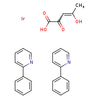bis(2-phenylpyridine) 4-hydroxy-2-oxopent-3-enoic acid iridium