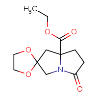 ethyl 5'-oxo-tetrahydrospiro[1,3-dioxolane-2,2'-pyrrolizine]-7'a-carboxylate