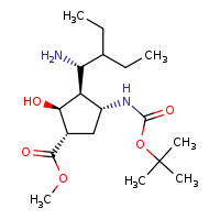 methyl (1S,2S,3S,4R)-3-[(1R)-1-amino-2-ethylbutyl]-4-[(tert-butoxycarbonyl)amino]-2-hydroxycyclopentane-1-carboxylate
