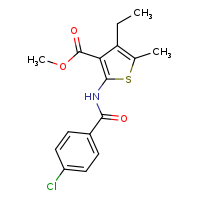 methyl 2-(4-chlorobenzamido)-4-ethyl-5-methylthiophene-3-carboxylate