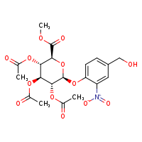 methyl (2S,3S,4S,5R,6S)-3,4,5-tris(acetyloxy)-6-[4-(hydroxymethyl)-2-nitrophenoxy]oxane-2-carboxylate