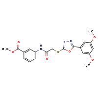 methyl 3-(2-{[5-(3,5-dimethoxyphenyl)-1,3,4-oxadiazol-2-yl]sulfanyl}acetamido)benzoate