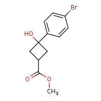 methyl 3-(4-bromophenyl)-3-hydroxycyclobutane-1-carboxylate