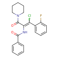 N-[(1Z)-1-chloro-1-(2-fluorophenyl)-3-oxo-3-(piperidin-1-yl)prop-1-en-2-yl]benzamide