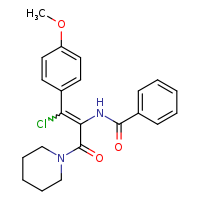 N-[(1Z)-1-chloro-1-(4-methoxyphenyl)-3-oxo-3-(piperidin-1-yl)prop-1-en-2-yl]benzamide