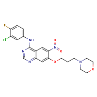 N-(3-chloro-4-fluorophenyl)-7-[3-(morpholin-4-yl)propoxy]-6-nitroquinazolin-4-amine