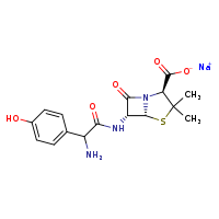 sodium (2S,5R,6R)-6-[2-amino-2-(4-hydroxyphenyl)acetamido]-3,3-dimethyl-7-oxo-4-thia-1-azabicyclo[3.2.0]heptane-2-carboxylate