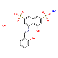 sodium 4-hydroxy-5-{[(2-hydroxyphenyl)methylidene]amino}-7-sulfonaphthalene-2-sulfonate hydrate