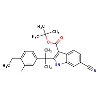 tert-butyl 6-cyano-2-[2-(4-ethyl-3-iodophenyl)propan-2-yl]-1H-indole-3-carboxylate