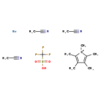tris(acetonitrile) pentamethylcyclopenta-2,4-dien-1-yl trifluoromethanesulfonic acid ruthenium