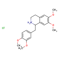 1-[(3,4-dimethoxyphenyl)methyl]-6,7-dimethoxy-1,2,3,4-tetrahydroisoquinolin-2-ium chloride