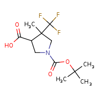 1-(tert-butoxycarbonyl)-4-methyl-4-(trifluoromethyl)pyrrolidine-3-carboxylic acid
