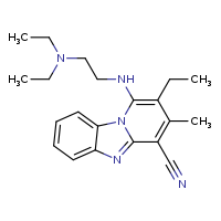 13-{[2-(diethylamino)ethyl]amino}-12-ethyl-11-methyl-1,8-diazatricyclo[7.4.0.0²,?]trideca-2,4,6,8,10,12-hexaene-10-carbonitrile