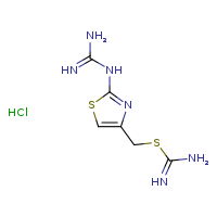 [(2-carbamimidamido-1,3-thiazol-4-yl)methyl]sulfanylmethanimidamide hydrochloride