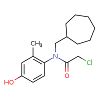 2-chloro-N-(cycloheptylmethyl)-N-(4-hydroxy-2-methylphenyl)acetamide
