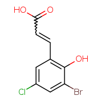 (2E)-3-(3-bromo-5-chloro-2-hydroxyphenyl)prop-2-enoic acid