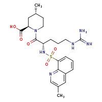 (2R,4R)-1-[(2S)-5-carbamimidamido-2-(3-methylquinoline-8-sulfonamido)pentanoyl]-4-methylpiperidine-2-carboxylic acid