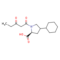 (2S)-4-cyclohexyl-1-(3-oxopentanoyl)pyrrolidine-2-carboxylic acid