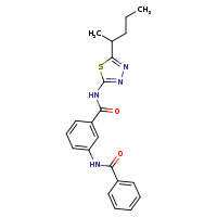 3-benzamido-N-[5-(pentan-2-yl)-1,3,4-thiadiazol-2-yl]benzamide
